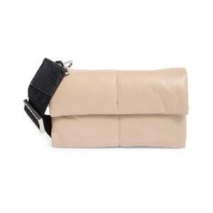 ALLSAINTS Ezra Pale Pink Quilted Leather Crossbody Bag